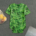 Green Ivy Leaf Pattern Print Men's Bodysuit