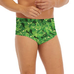 Green Ivy Leaf Pattern Print Men's Briefs