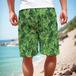 Green Ivy Leaf Pattern Print Men's Cargo Shorts