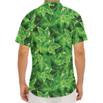 Green Ivy Leaf Pattern Print Men's Deep V-Neck Shirt