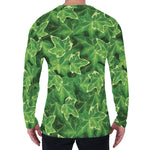 Green Ivy Leaf Pattern Print Men's Long Sleeve T-Shirt