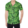 Green Ivy Leaf Pattern Print Men's Shirt