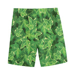 Green Ivy Leaf Pattern Print Men's Sports Shorts