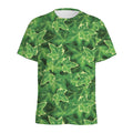 Green Ivy Leaf Pattern Print Men's Athletic T-Shirt