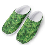 Green Ivy Leaf Pattern Print Mesh Casual Shoes