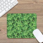 Green Ivy Leaf Pattern Print Mouse Pad