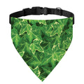 Green Ivy Leaf Pattern Print Over The Collar Dog Bandana