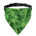 Green Ivy Leaf Pattern Print Over The Collar Dog Bandana