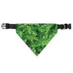 Green Ivy Leaf Pattern Print Over The Collar Dog Bandana