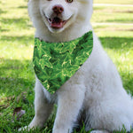 Green Ivy Leaf Pattern Print Over The Collar Dog Bandana