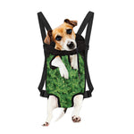 Green Ivy Leaf Pattern Print Pet Carrier Backpack