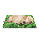 Green Ivy Leaf Pattern Print Pet Cooling Mat Cover
