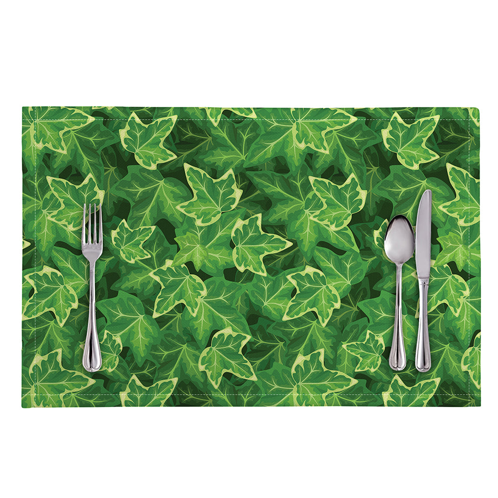 Green Ivy Leaf Pattern Print Placemat