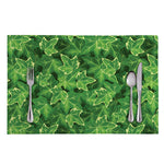Green Ivy Leaf Pattern Print Placemat