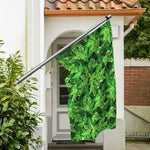 Green Ivy Leaf Pattern Print Polyester Flag