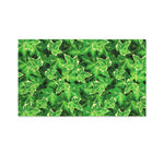 Green Ivy Leaf Pattern Print Polyester Flag