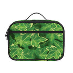 Green Ivy Leaf Pattern Print Portable Lunch Bag