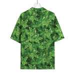 Green Ivy Leaf Pattern Print Rayon Hawaiian Shirt