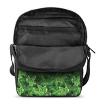 Green Ivy Leaf Pattern Print Rectangular Crossbody Bag