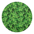 Green Ivy Leaf Pattern Print Round Blanket