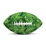 Green Ivy Leaf Pattern Print Rugby Ball