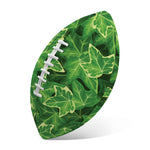 Green Ivy Leaf Pattern Print Rugby Ball
