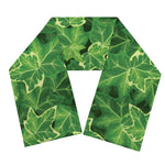 Green Ivy Leaf Pattern Print Scarf
