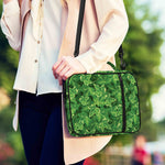 Green Ivy Leaf Pattern Print Shoulder Strap Bible Bag
