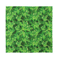 Green Ivy Leaf Pattern Print Silk Bandana