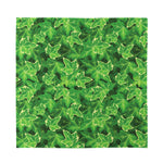 Green Ivy Leaf Pattern Print Silk Bandana