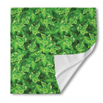 Green Ivy Leaf Pattern Print Silk Bandana