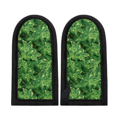 Green Ivy Leaf Pattern Print Skillet Handle Cover