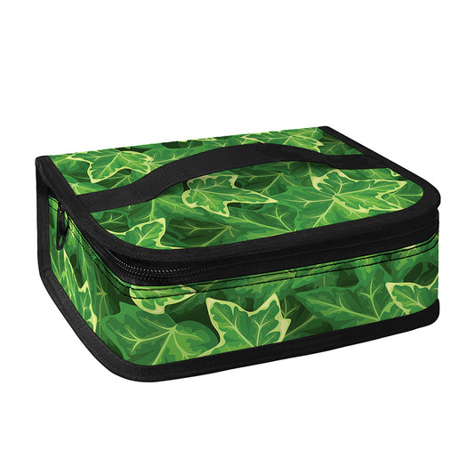 Green Ivy Leaf Pattern Print Small Lunch Bag