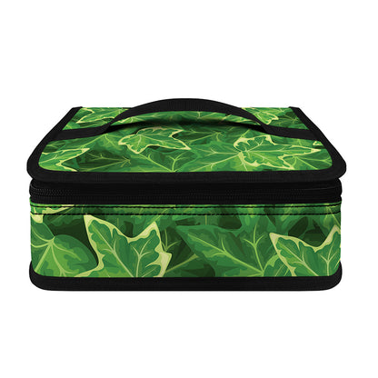 Green Ivy Leaf Pattern Print Small Lunch Bag