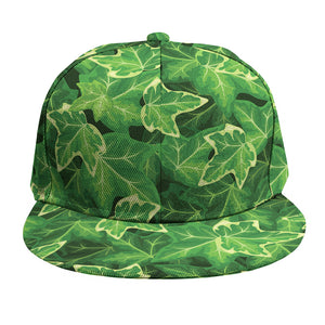 Green Ivy Leaf Pattern Print Snapback Cap