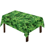 Green Ivy Leaf Pattern Print Tablecloth