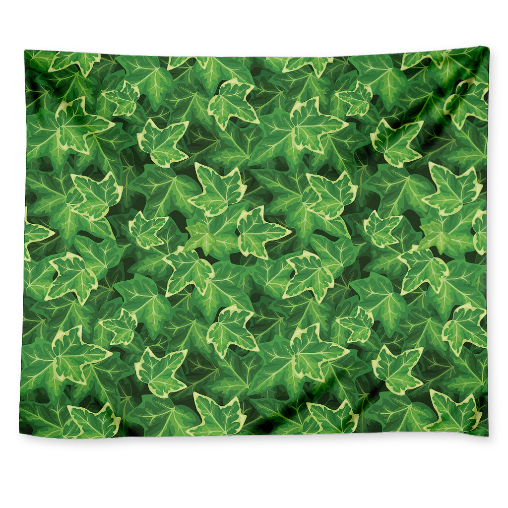 Green Ivy Leaf Pattern Print Tapestry