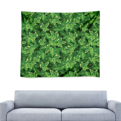 Green Ivy Leaf Pattern Print Tapestry