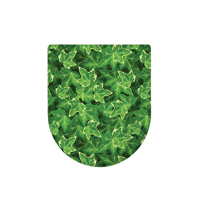Green Ivy Leaf Pattern Print Toilet Lid Cover