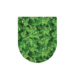 Green Ivy Leaf Pattern Print Toilet Lid Cover