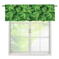 Green Ivy Leaf Pattern Print Window Valance