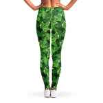 Green Ivy Leaf Pattern Print Women's Leggings