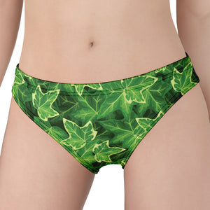 Green Ivy Leaf Pattern Print Women's Panties