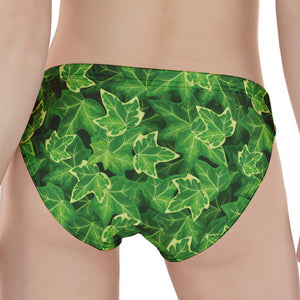 Green Ivy Leaf Pattern Print Women's Panties