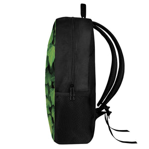 Green Ivy Leaf Print 17 Inch Backpack