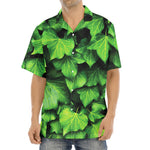 Green Ivy Leaf Print Aloha Shirt
