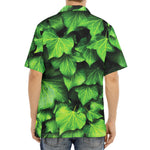 Green Ivy Leaf Print Aloha Shirt