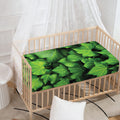 Green Ivy Leaf Print Baby Crib Sheet