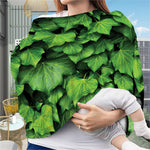 Green Ivy Leaf Print Baby Seat Cover