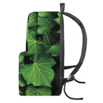 Green Ivy Leaf Print Backpack